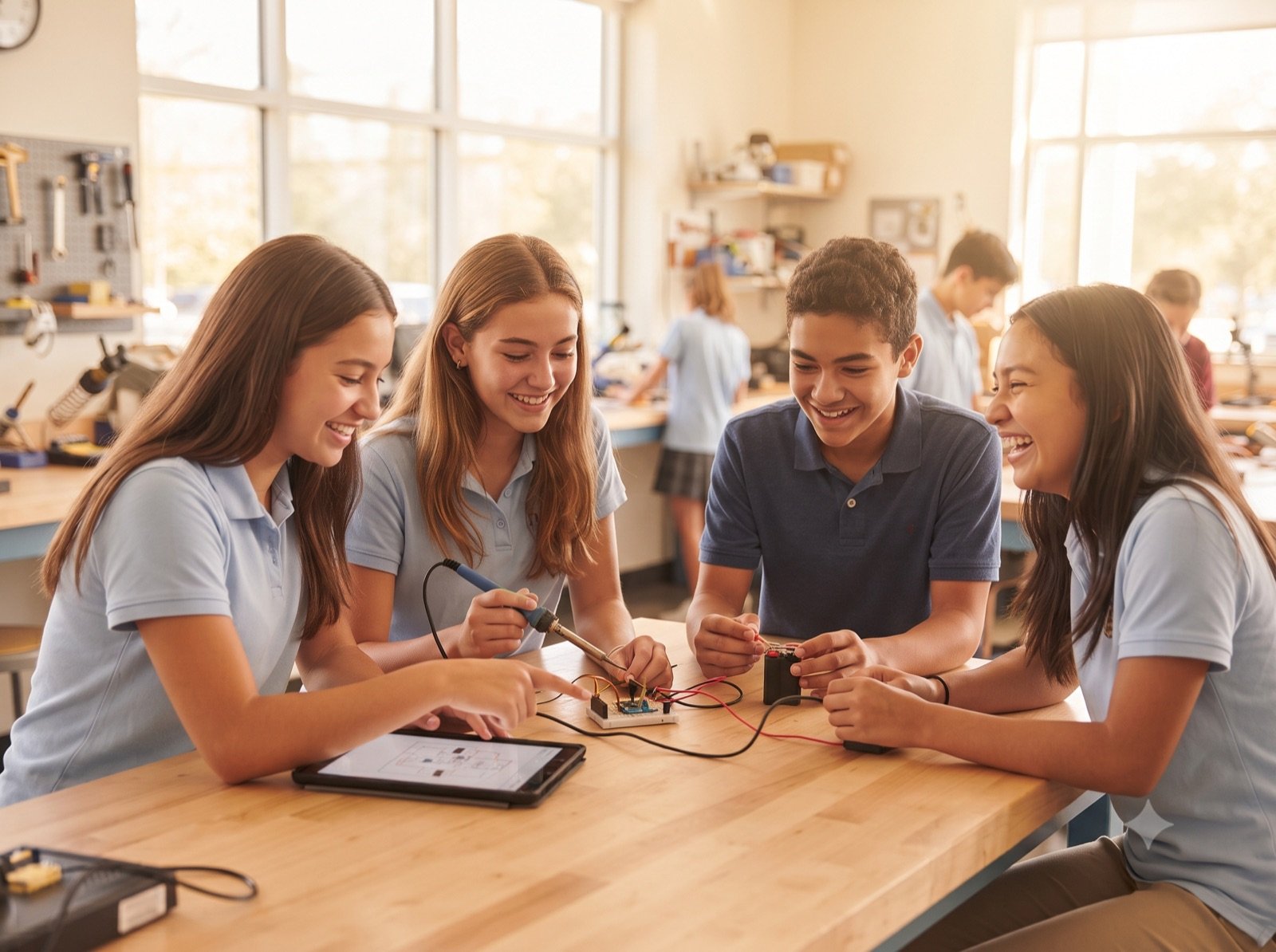 Estudiantes de Chanak en un proyecto práctico de Life Skills